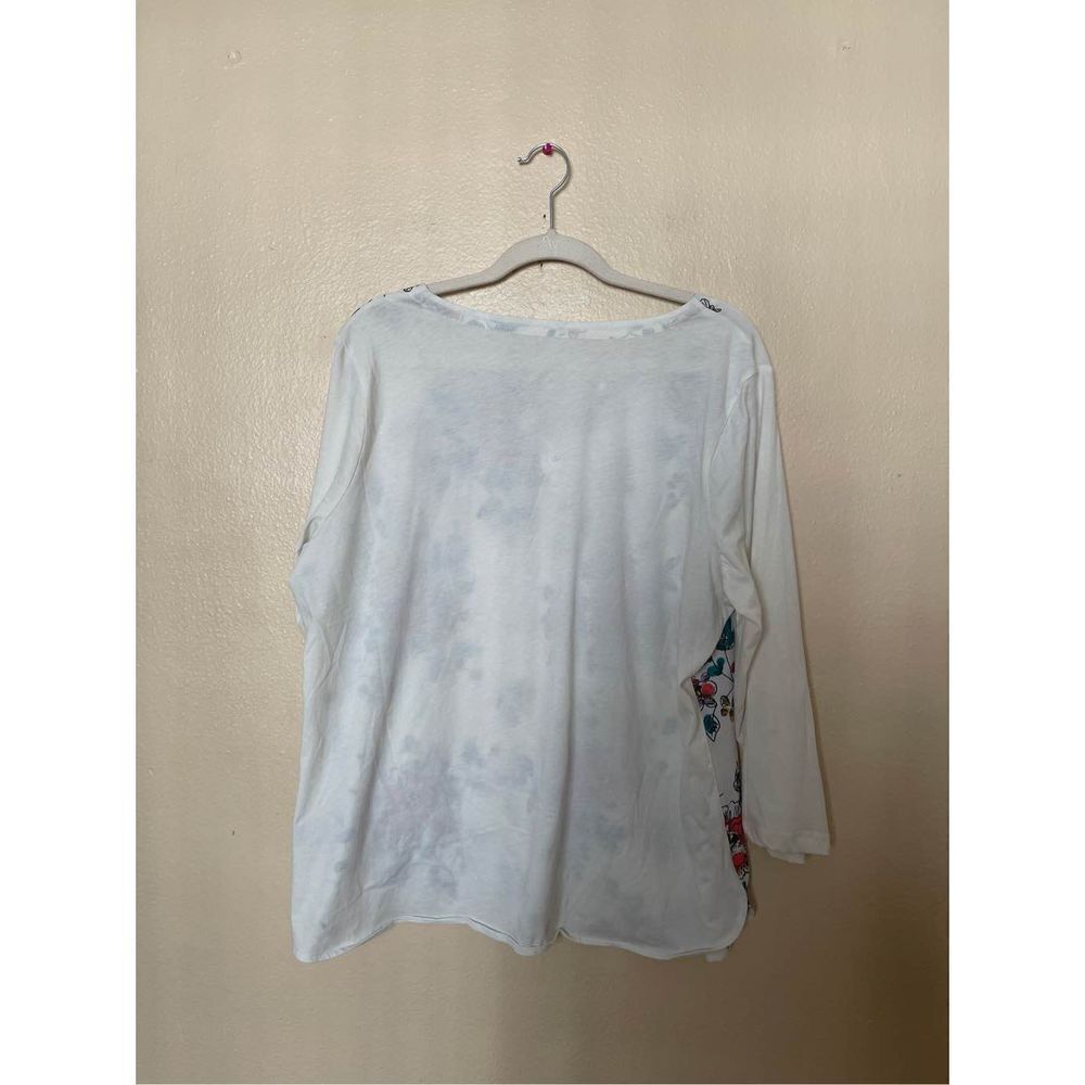 Van Heusen offwhite double pocket floral tee XL - Picture 3 of 5